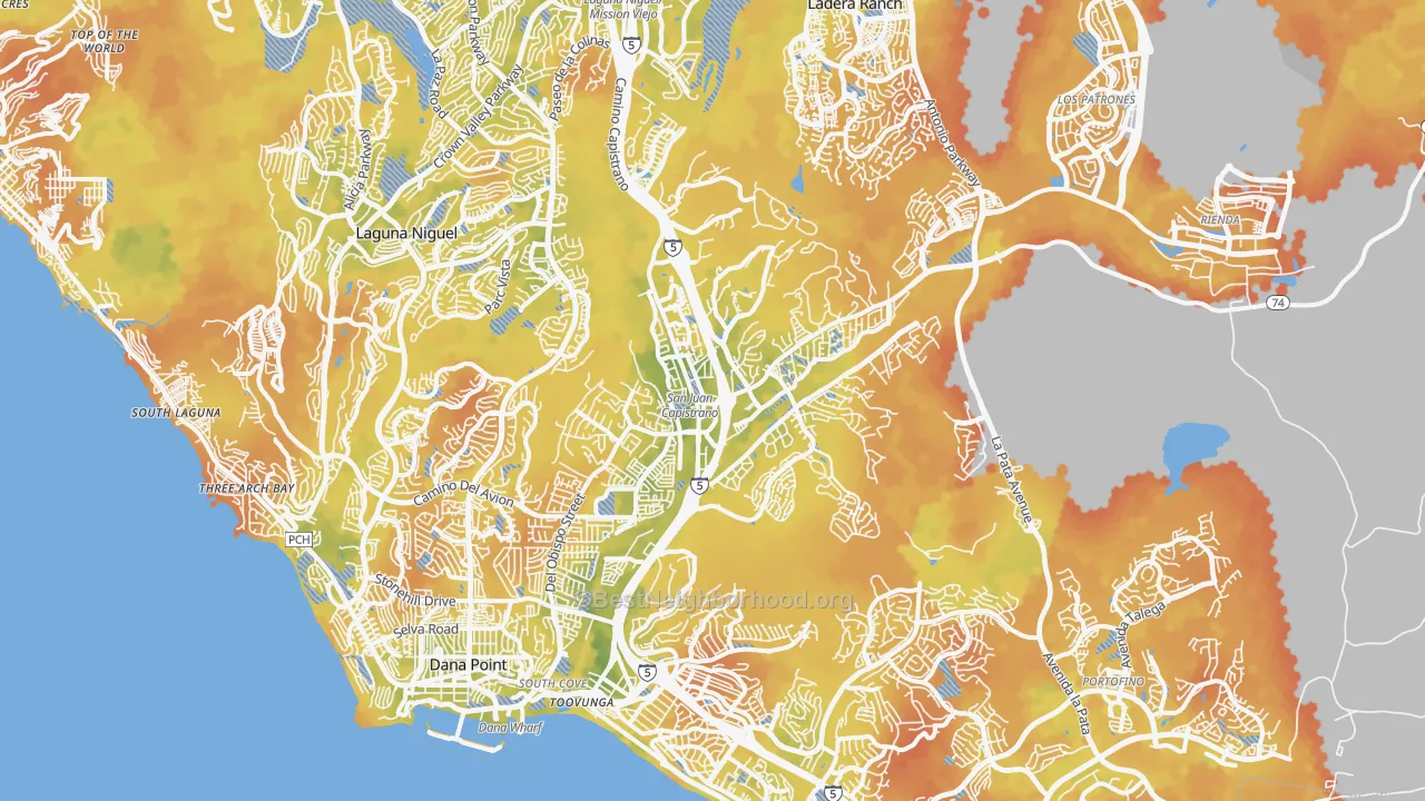 Bike Grade map of 92675, CA