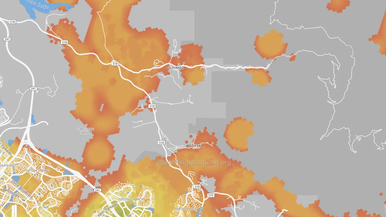 Bike Grade map of 92676, CA
