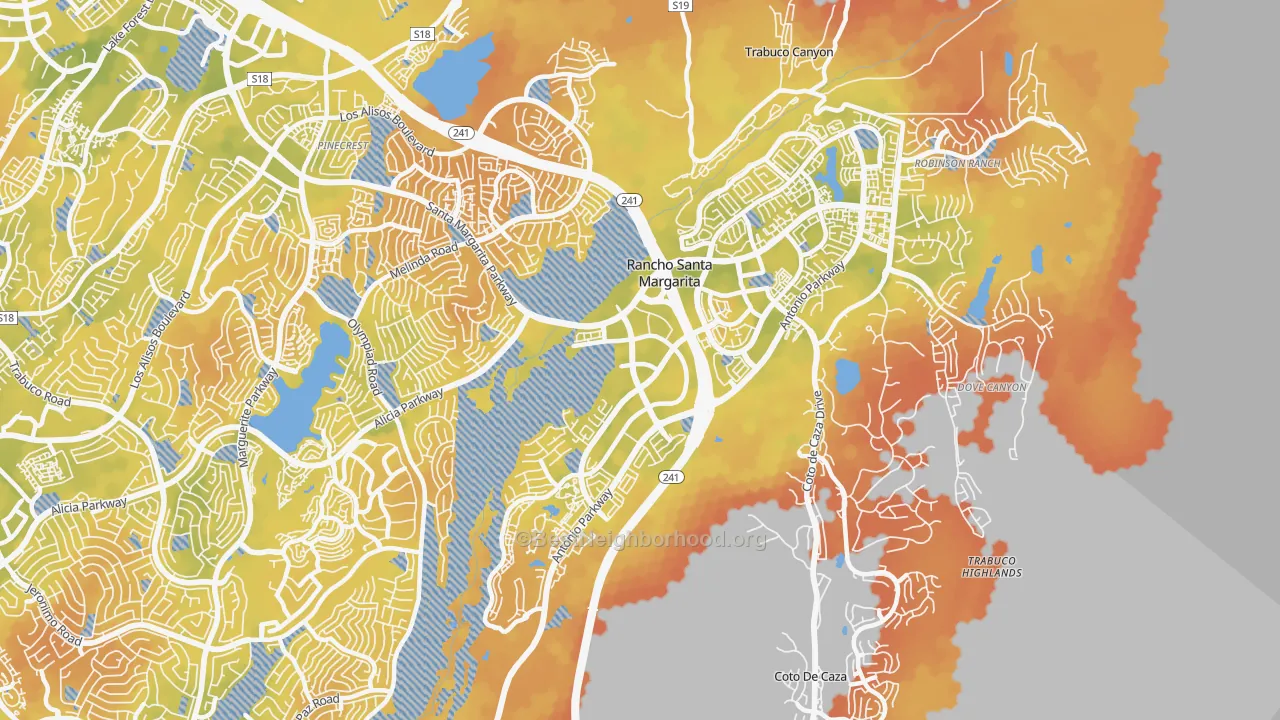 Bike Grade map of 92688, CA
