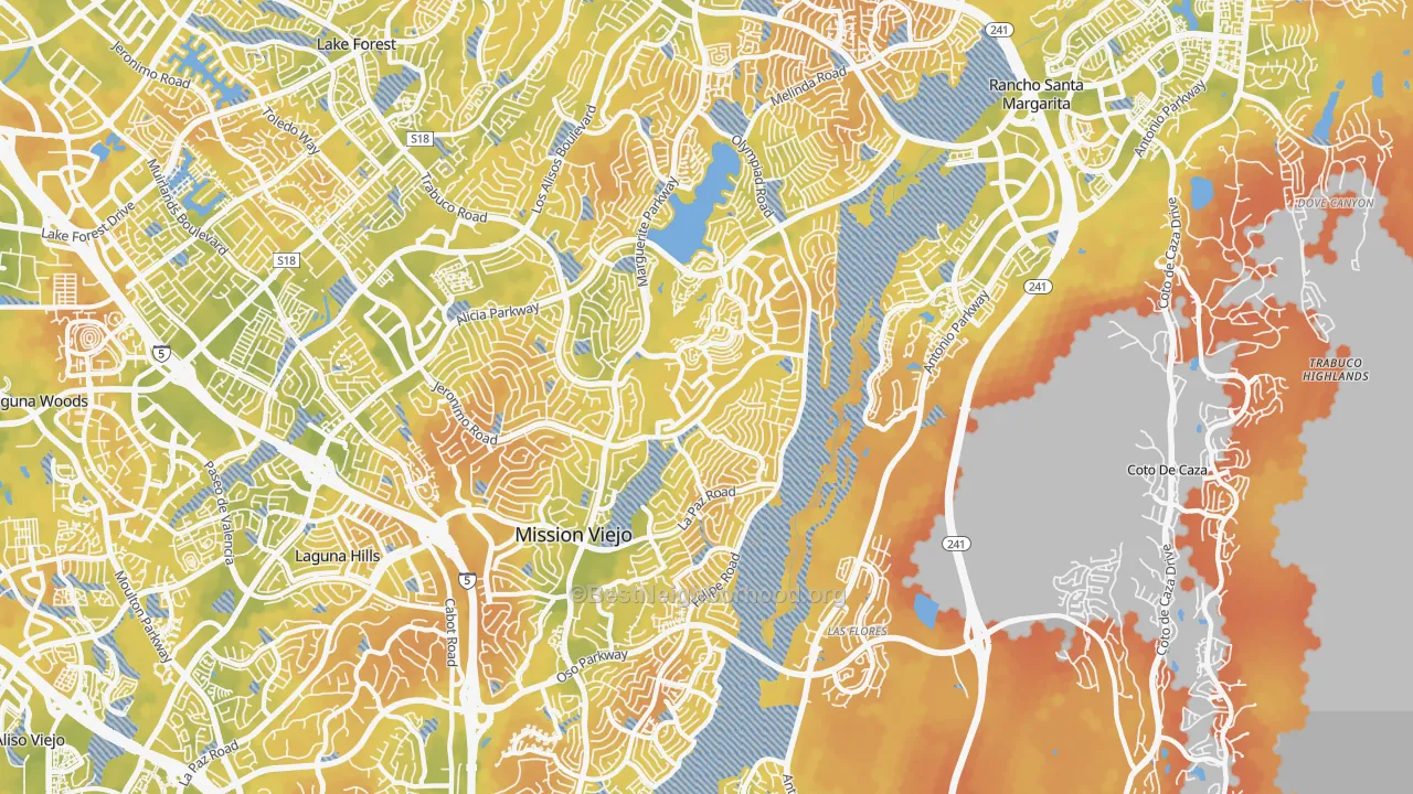 Bike Grade map of 92692, CA