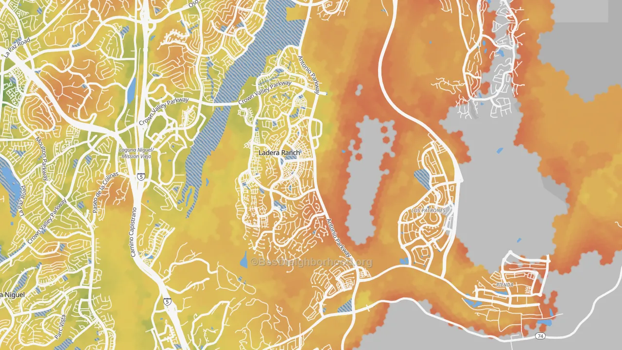 Bike Grade map of 92694, CA