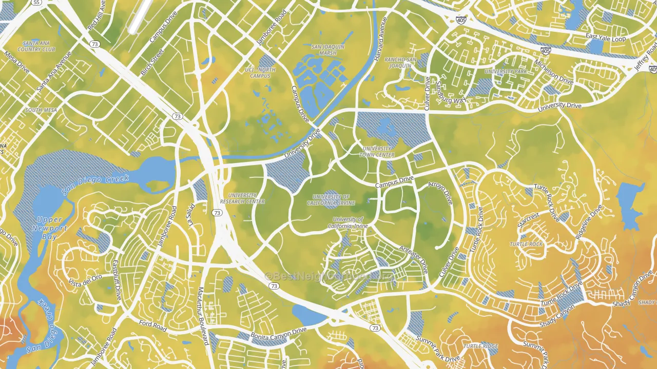 Bike Grade map of 92697, CA