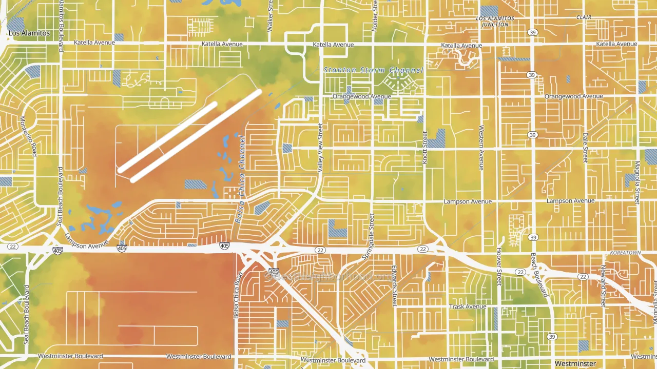 Bike Grade map of 92845, CA