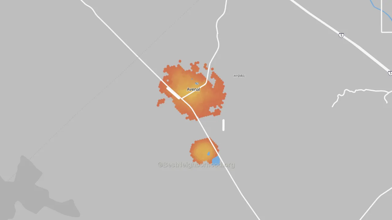 Bike Grade map of 93204, CA