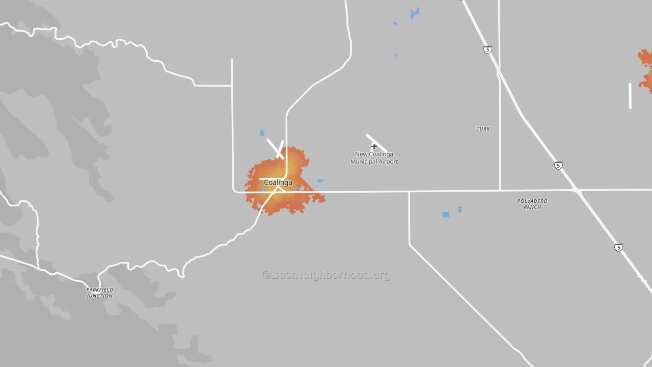 Bike Grade map of 93210, CA