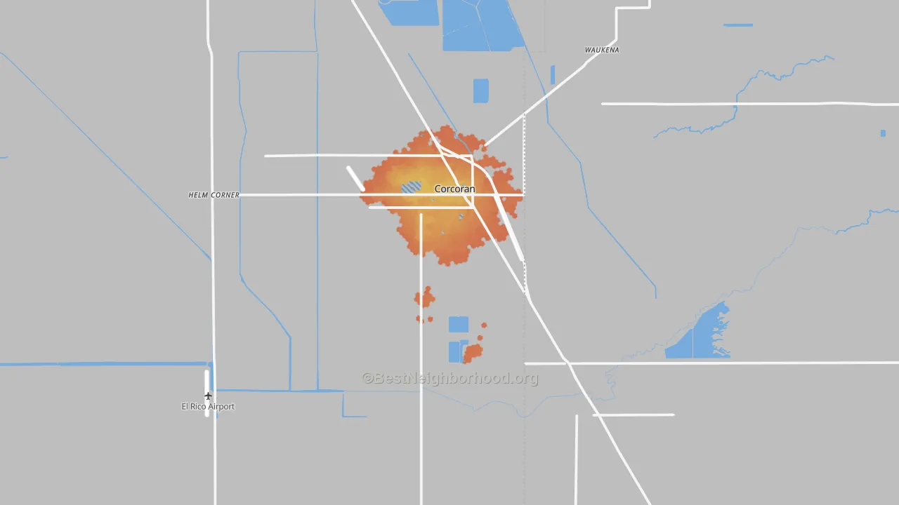 Bike Grade map of 93212, CA