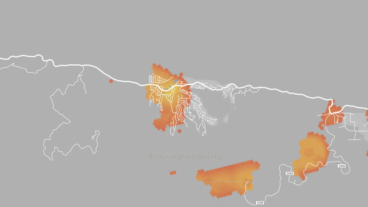 Bike Grade map of 93222, CA