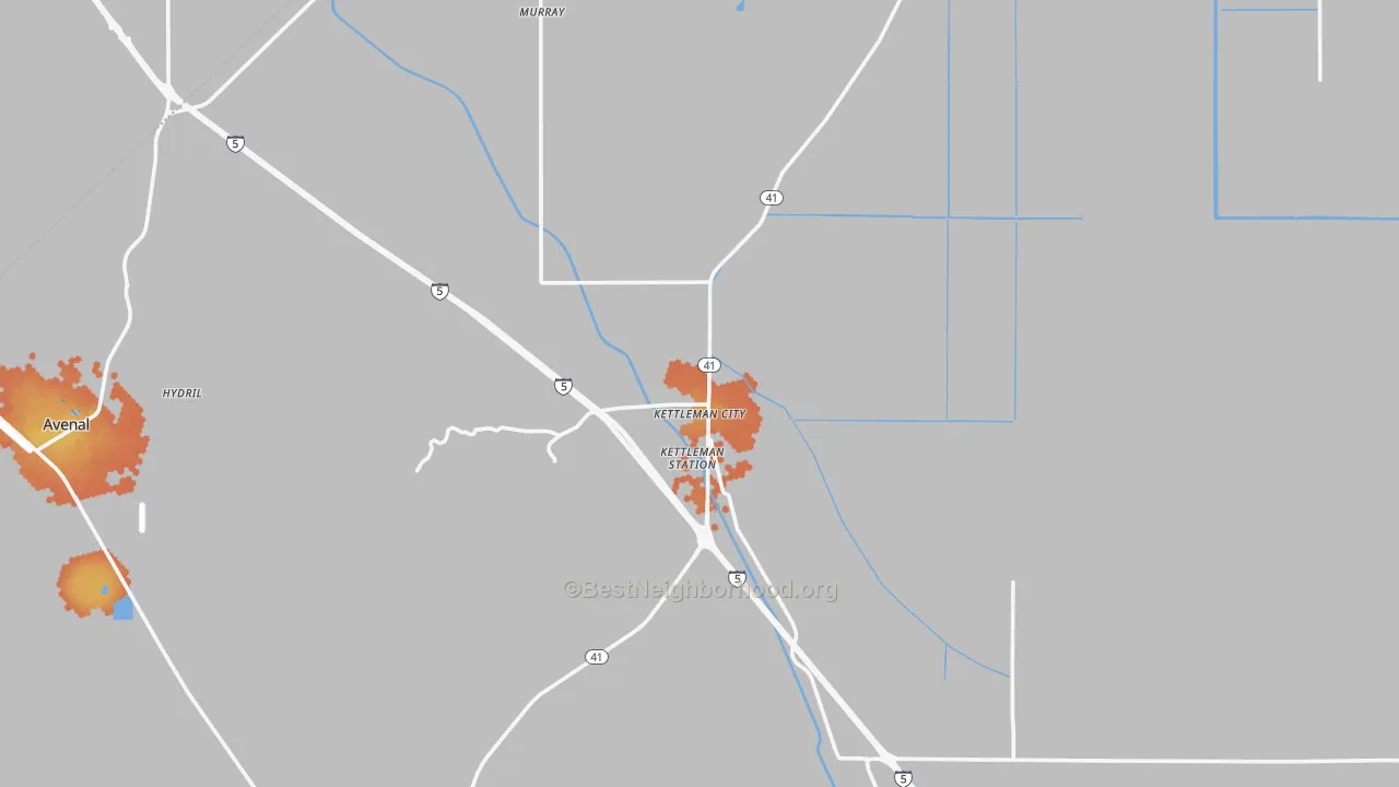 Bike Grade map of 93239, CA