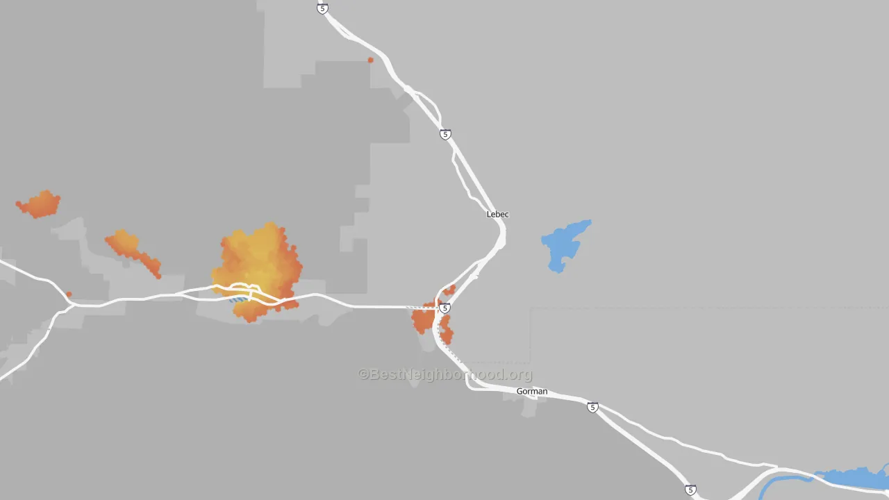 Bike Grade map of 93243, CA
