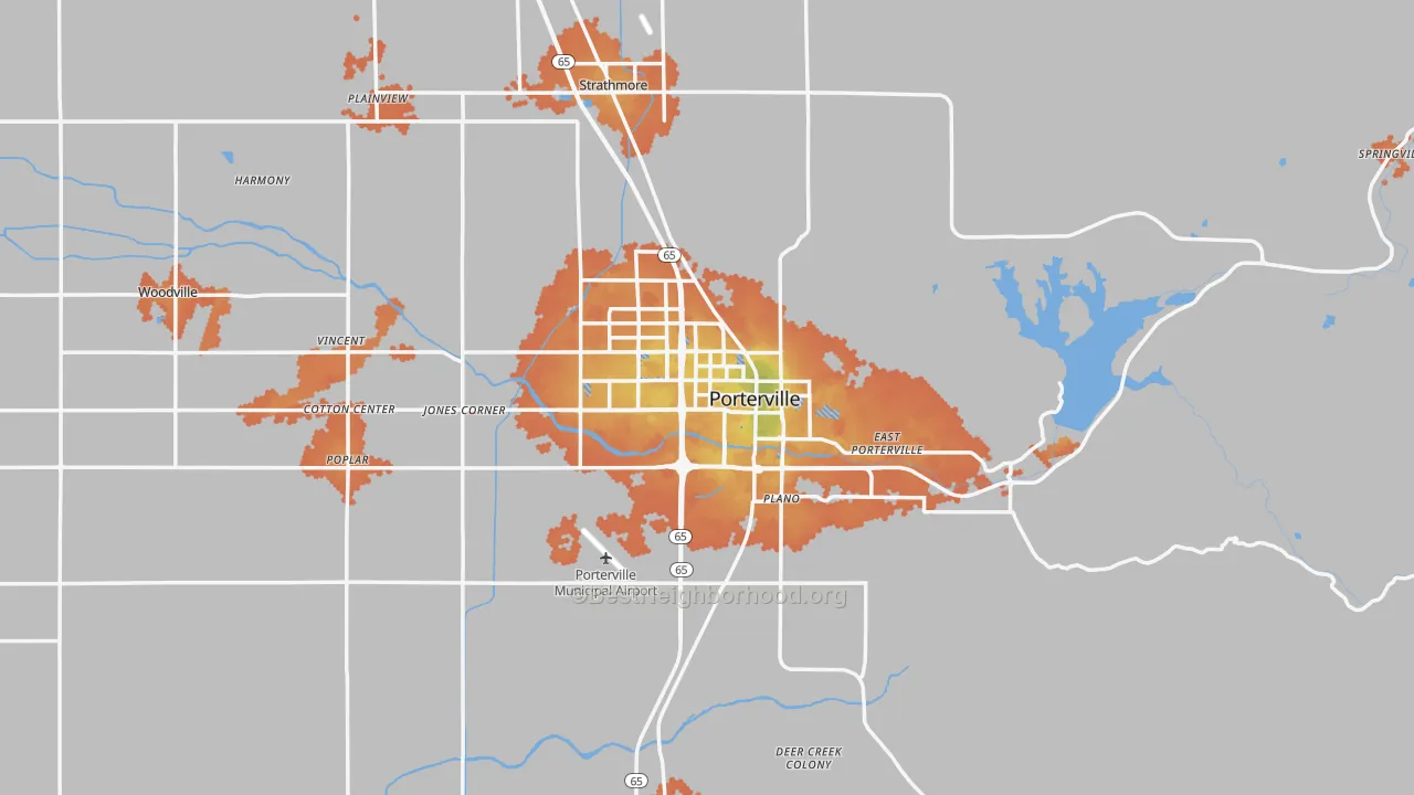 Bike Grade map of 93257, CA
