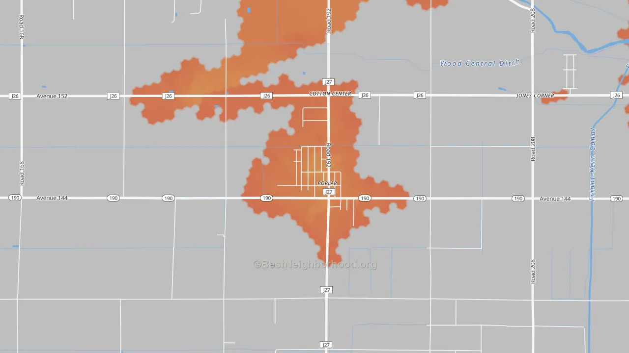 Bike Grade map of 93258, CA