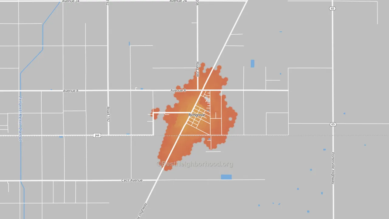 Bike Grade map of 93261, CA