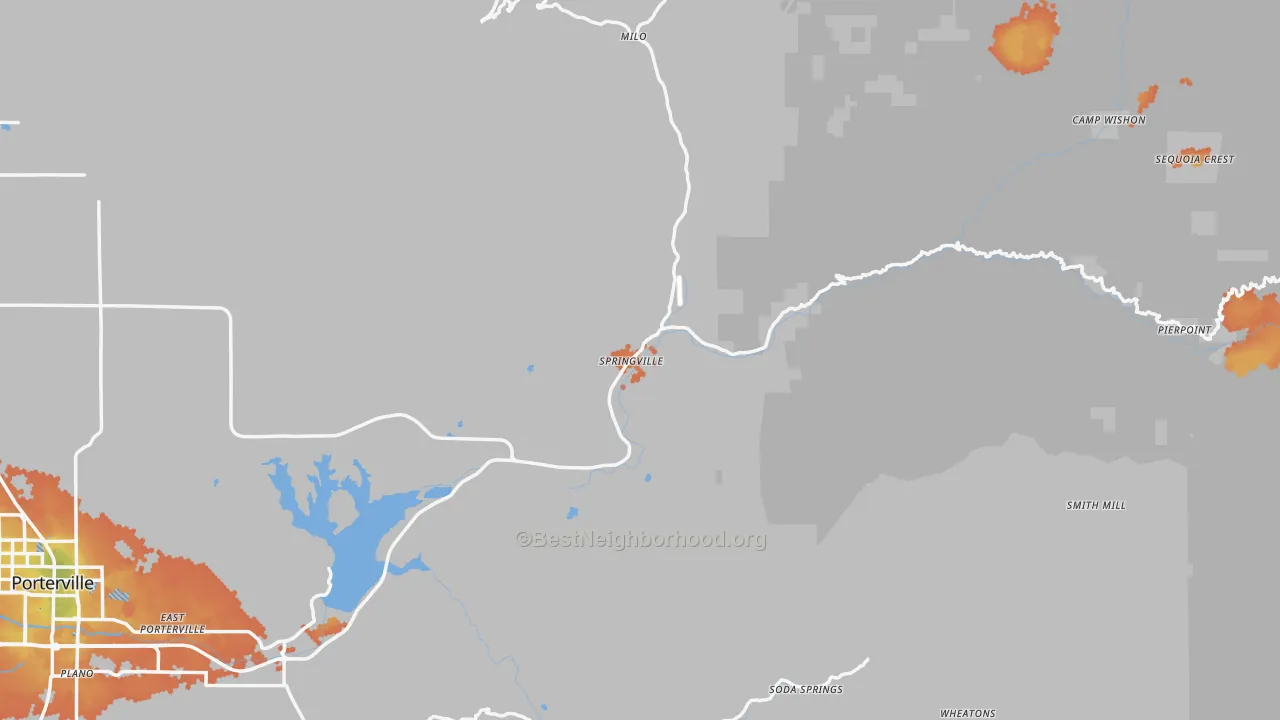 Bike Grade map of 93265, CA