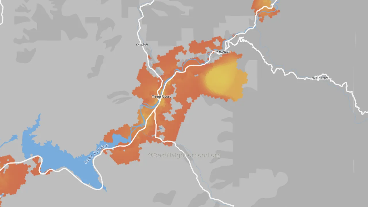 Bike Grade map of 93271, CA