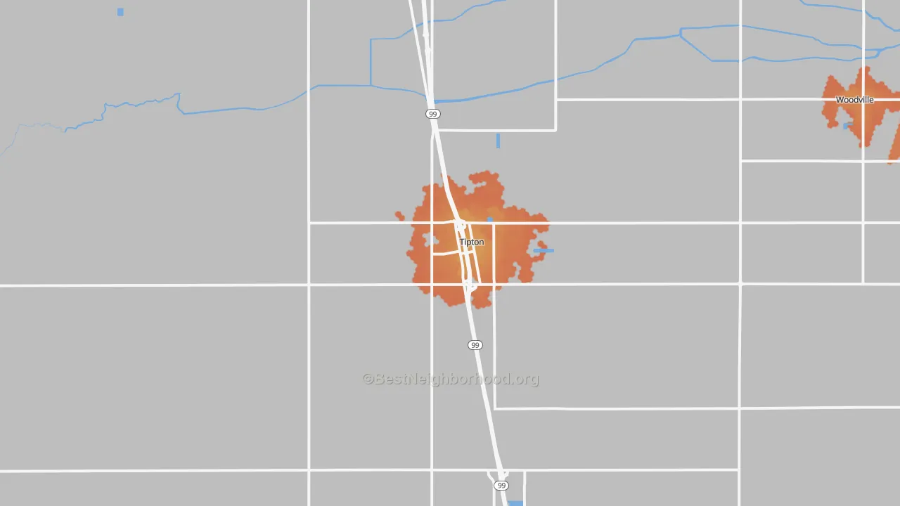 Bike Grade map of 93272, CA