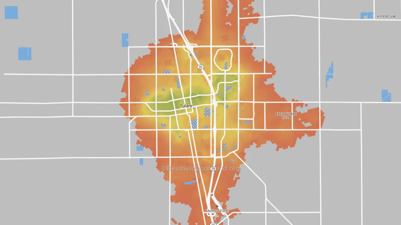 Bike Grade map of 93274, CA