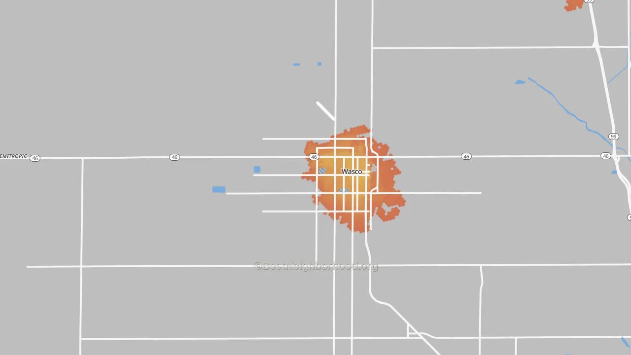 Bike Grade map of 93280, CA