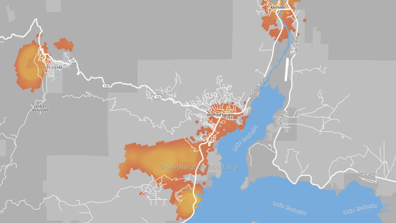 Bike Grade map of 93285, CA