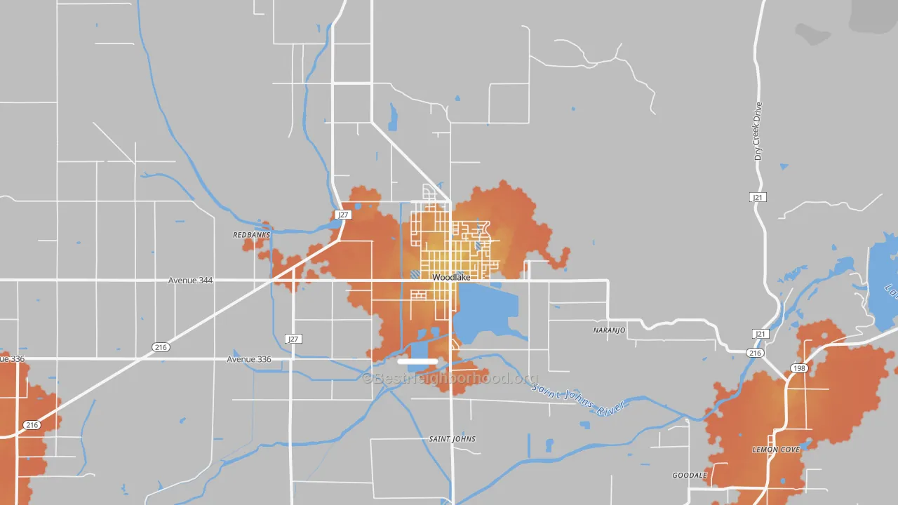 Bike Grade map of 93286, CA