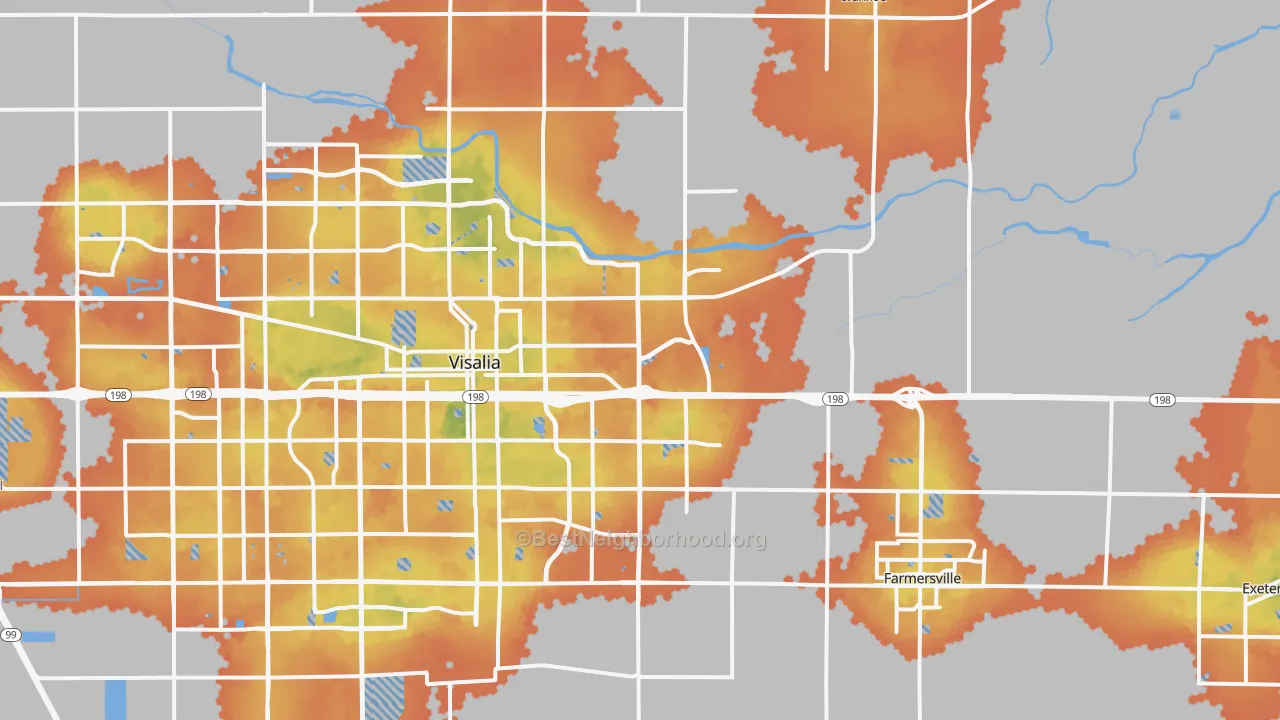 Bike Grade map of 93292, CA