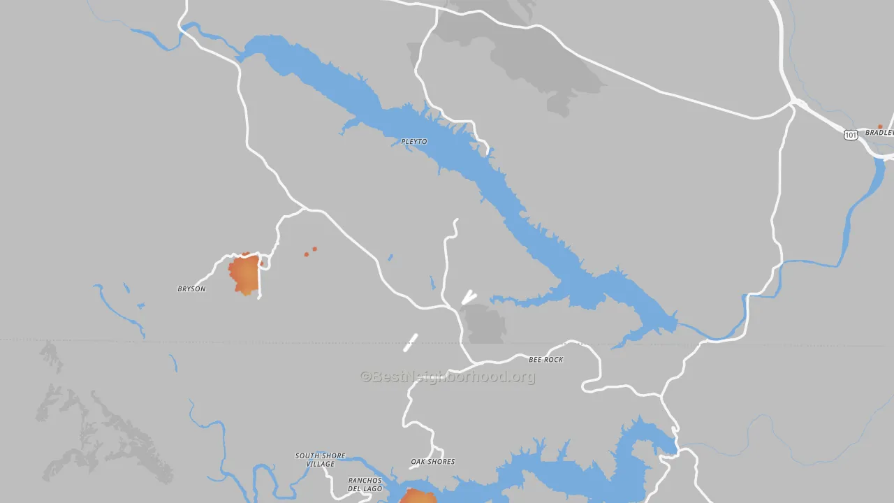 Bike Grade map of 93426, CA