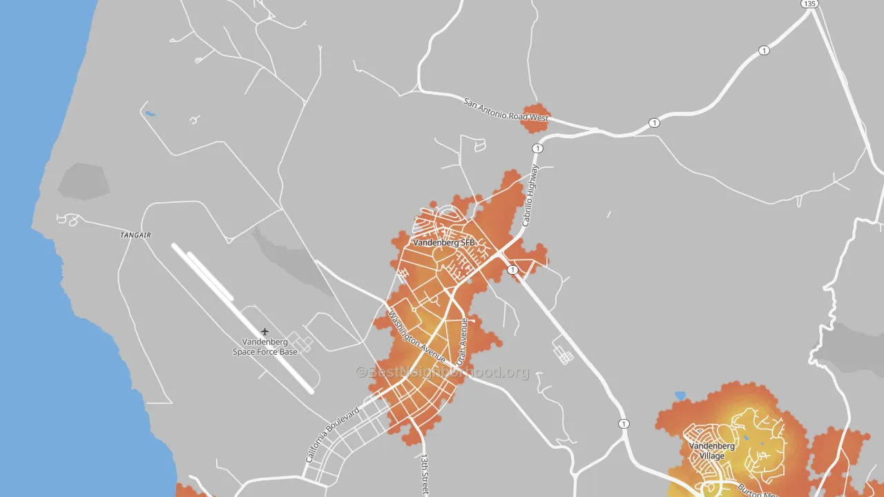 Bike Grade map of 93437, CA