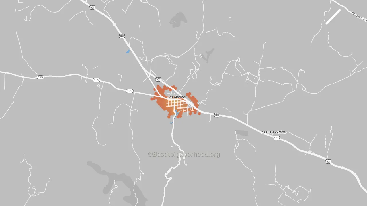Bike Grade map of 93440, CA