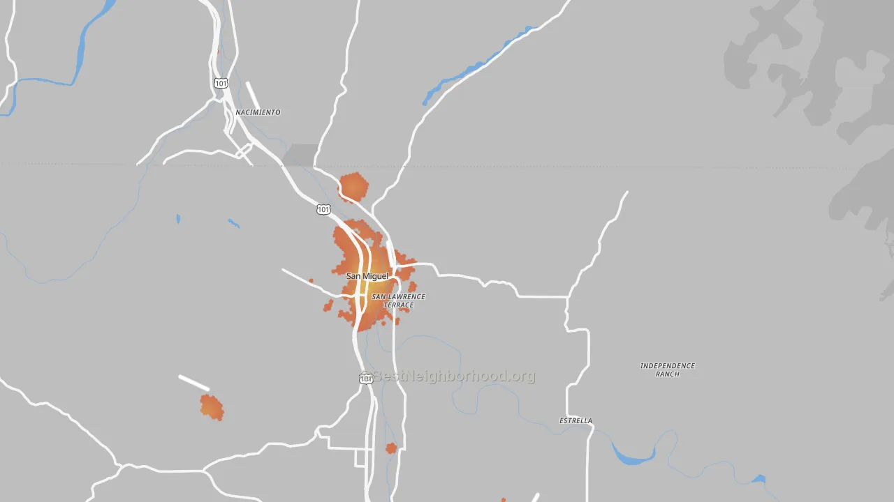 Bike Grade map of 93451, CA