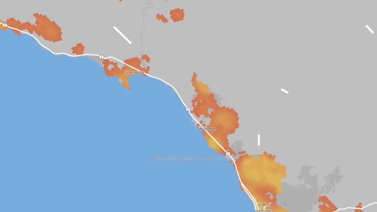 Bike Grade map of 93452, CA