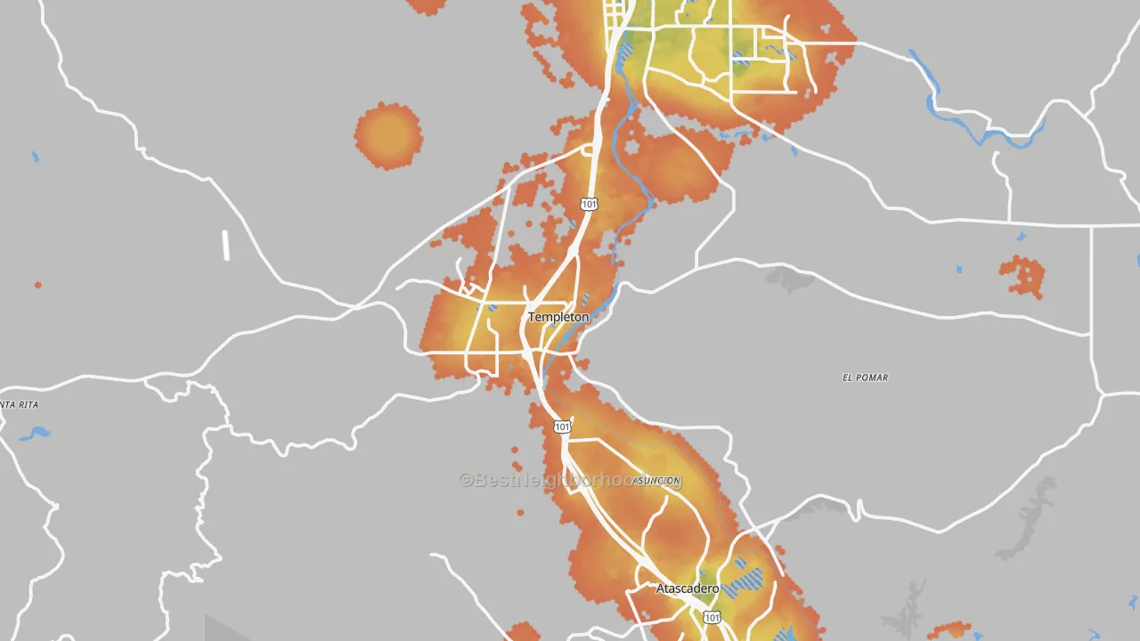 Bike Grade map of 93465, CA