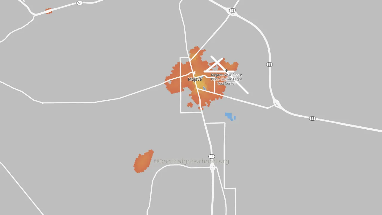 Bike Grade map of 93501, CA