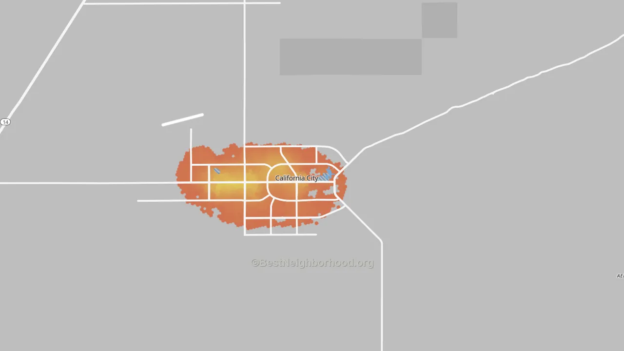 Bike Grade map of 93505, CA