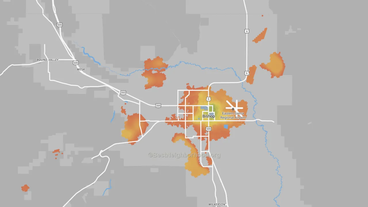Bike Grade map of 93514, CA