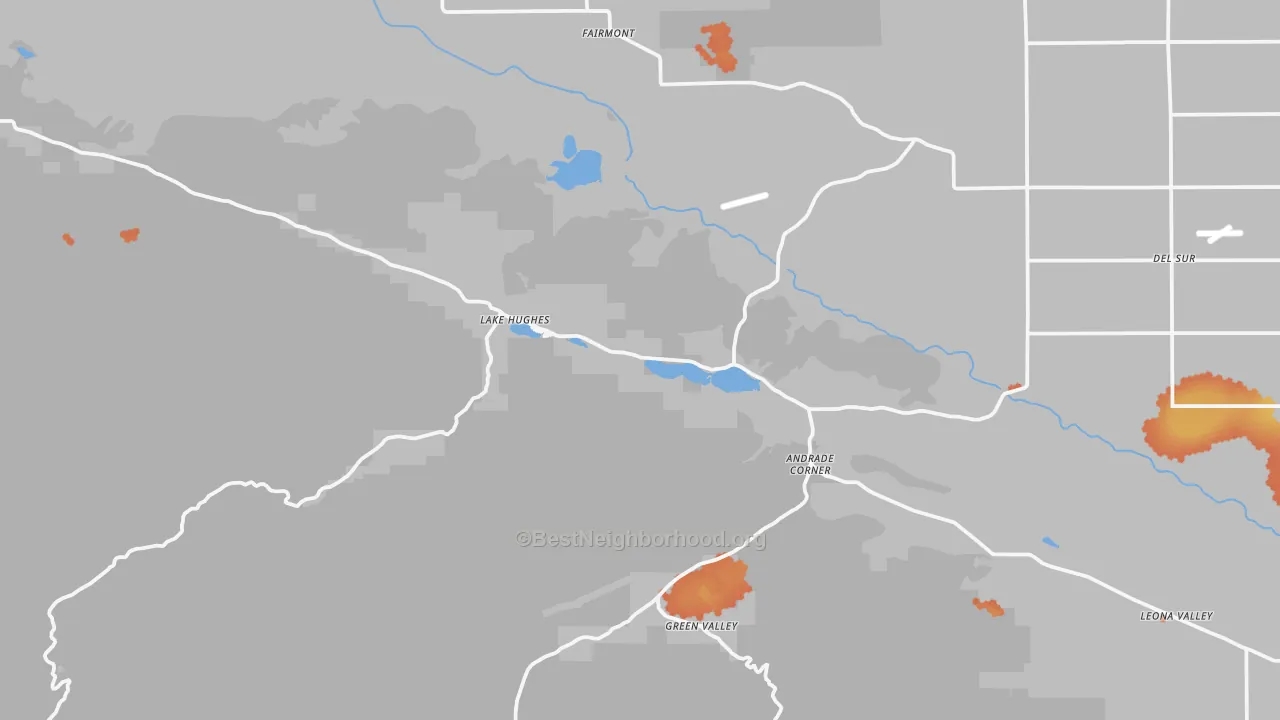 Bike Grade map of 93532, CA