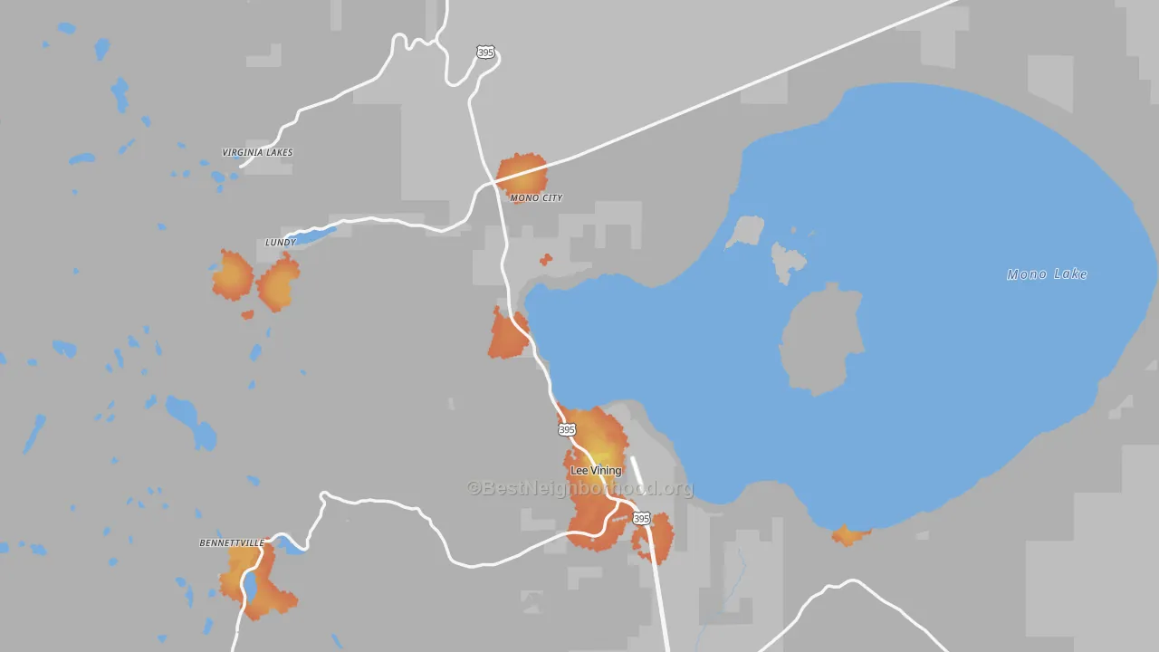 Bike Grade map of 93541, CA