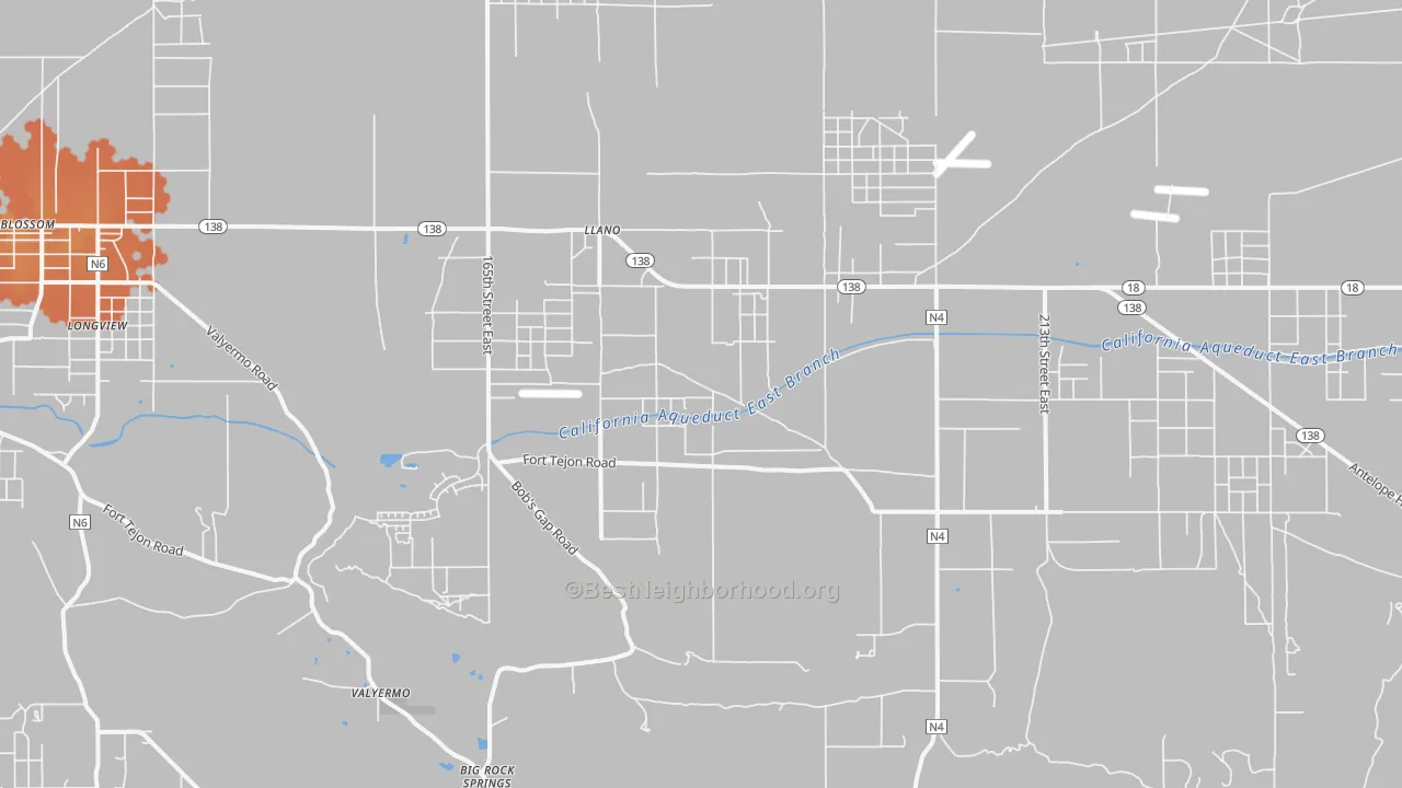 Bike Grade map of 93544, CA