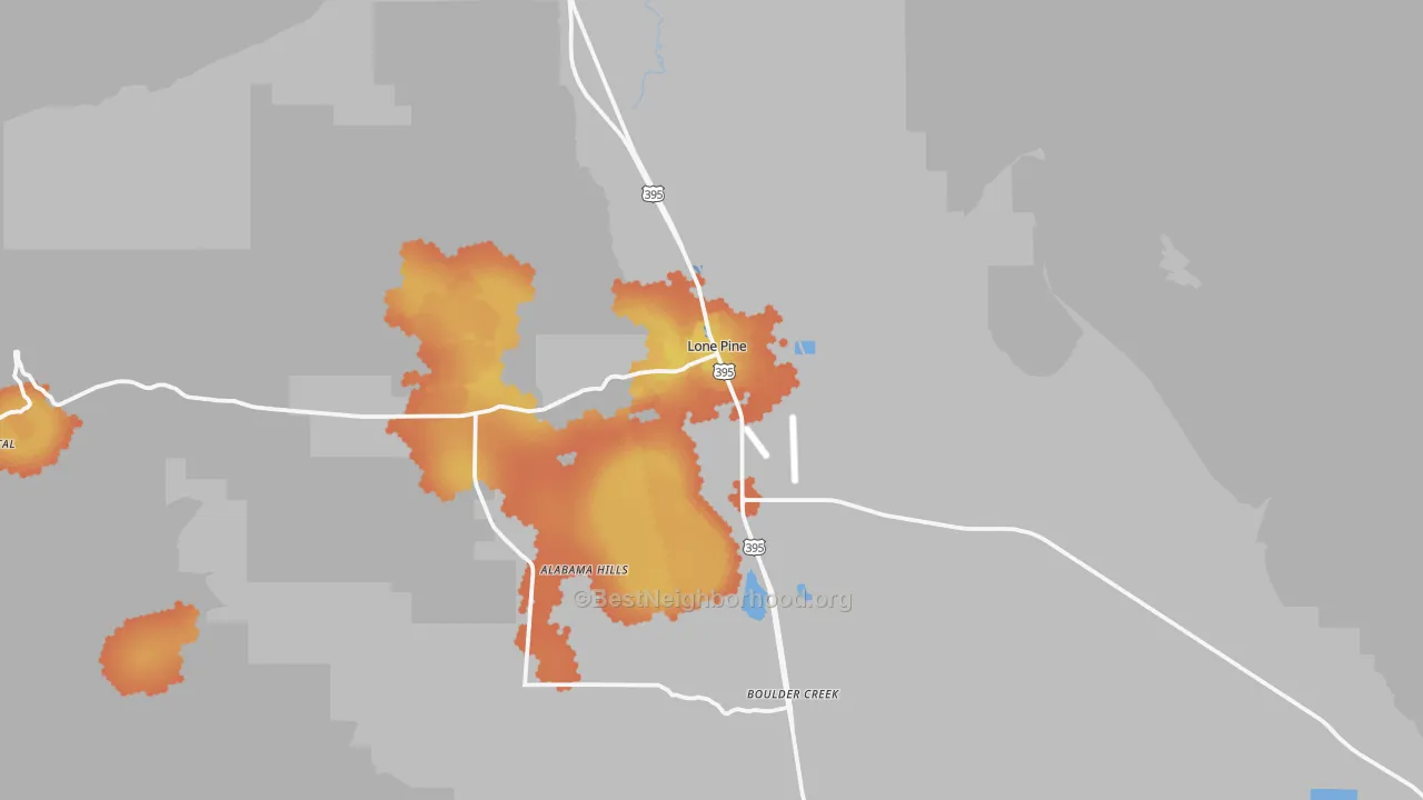 Bike Grade map of 93545, CA