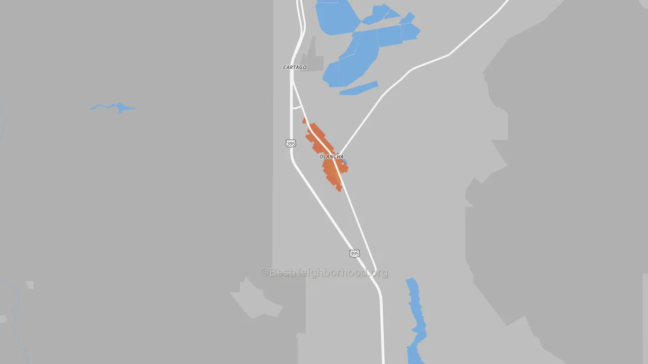 Bike Grade map of 93549, CA