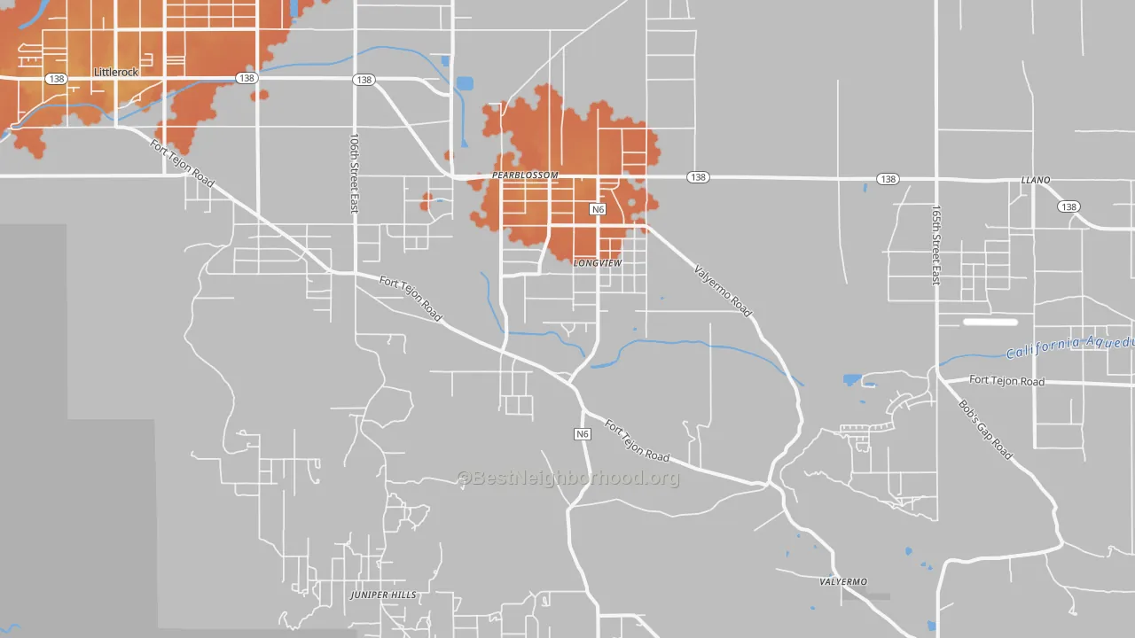 Bike Grade map of 93553, CA