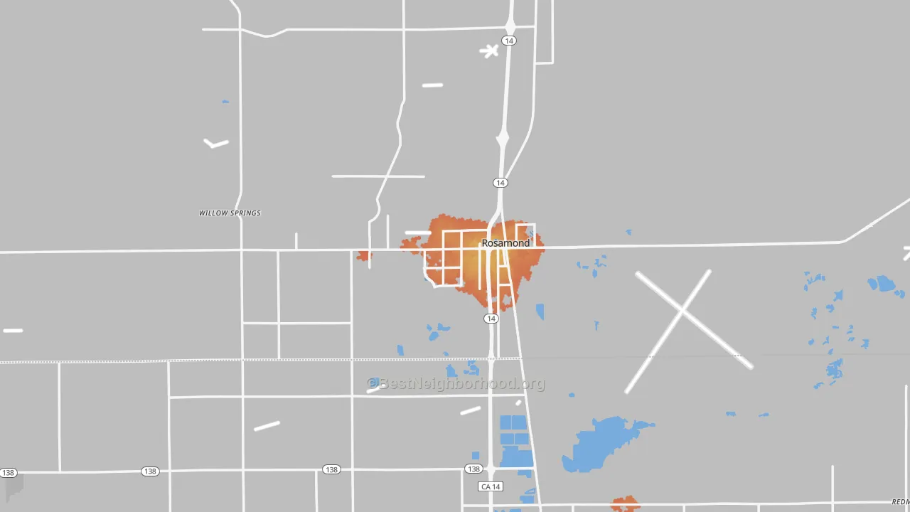 Bike Grade map of 93560, CA