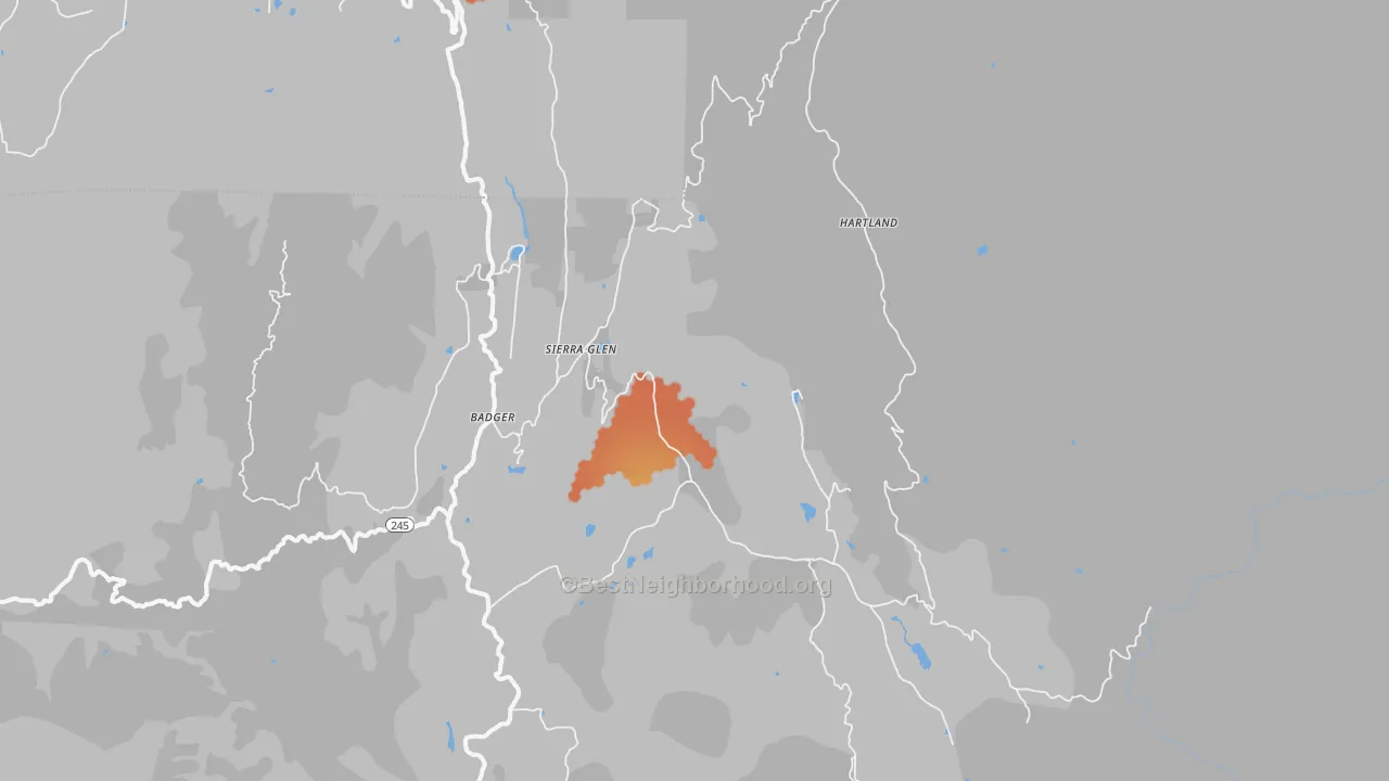 Bike Grade map of 93603, CA