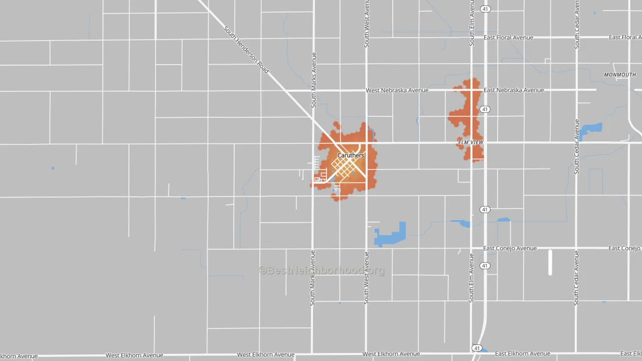 Bike Grade map of 93609, CA