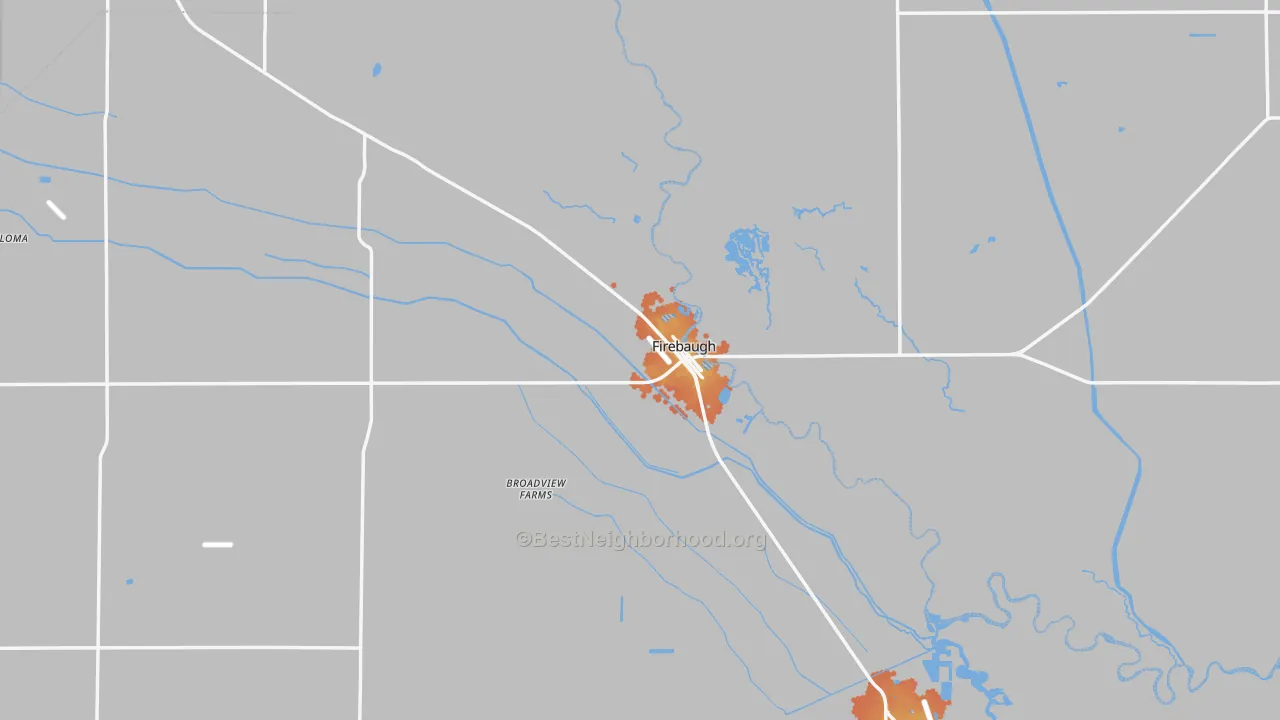 Bike Grade map of 93622, CA