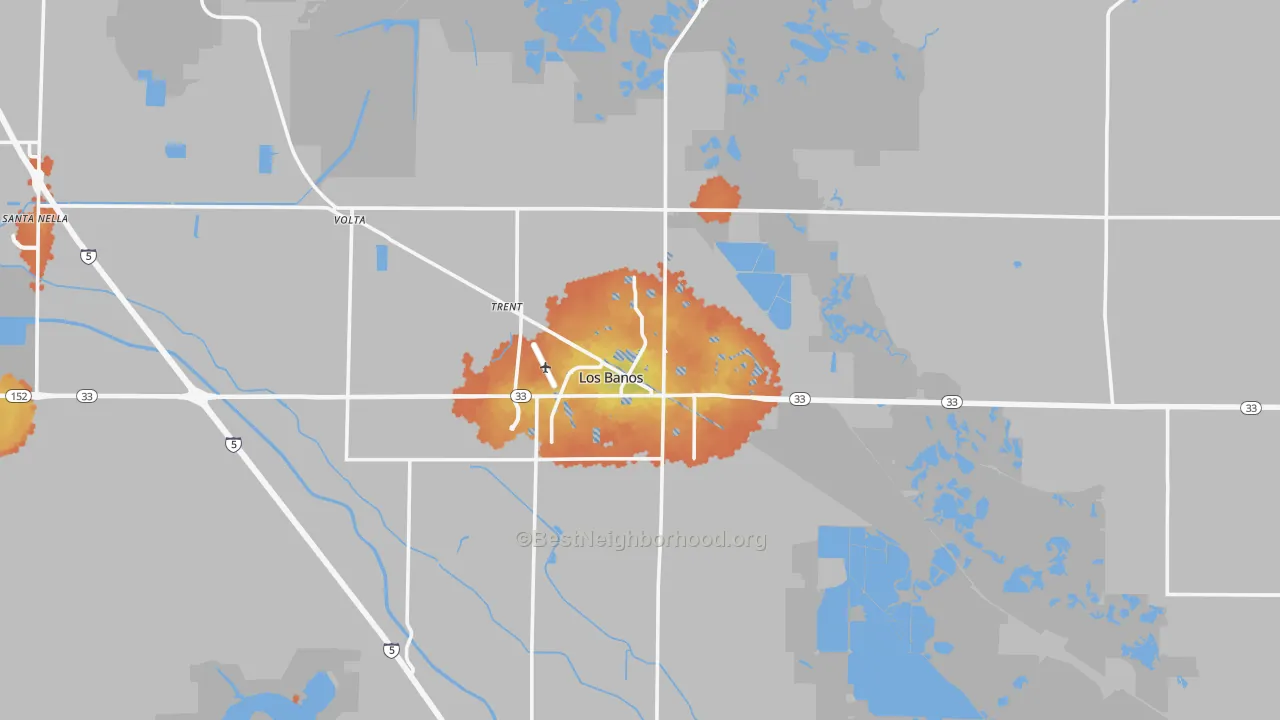 Bike Grade map of 93635, CA