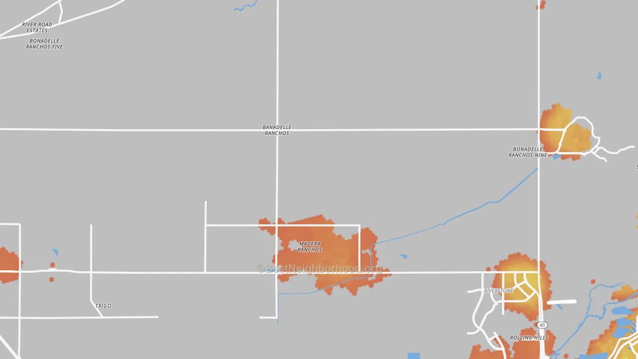 Bike Grade map of 93636, CA
