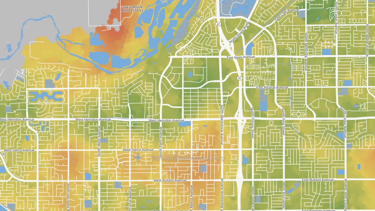 Bike Grade map of 93650, CA