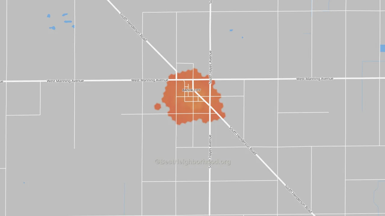 Bike Grade map of 93652, CA