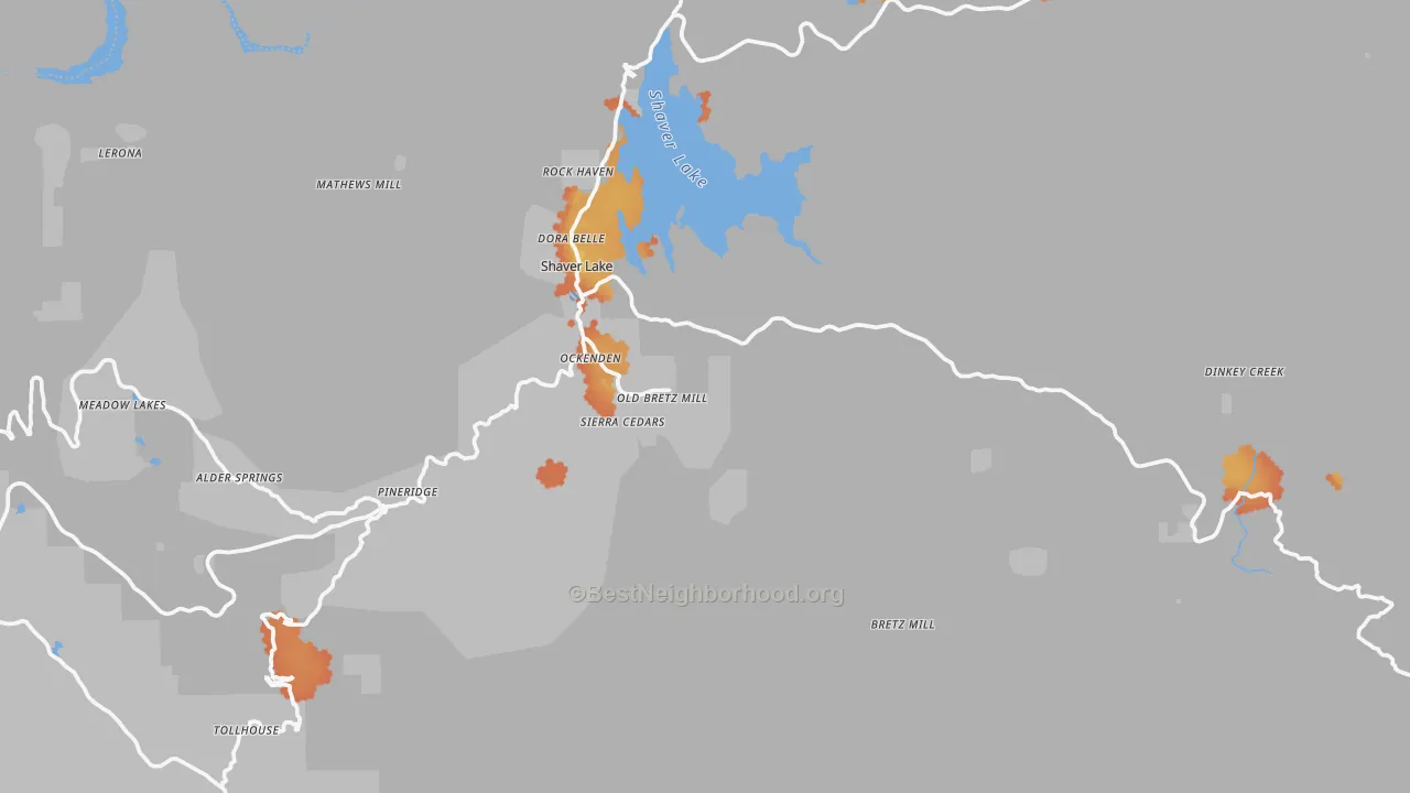Bike Grade map of 93664, CA