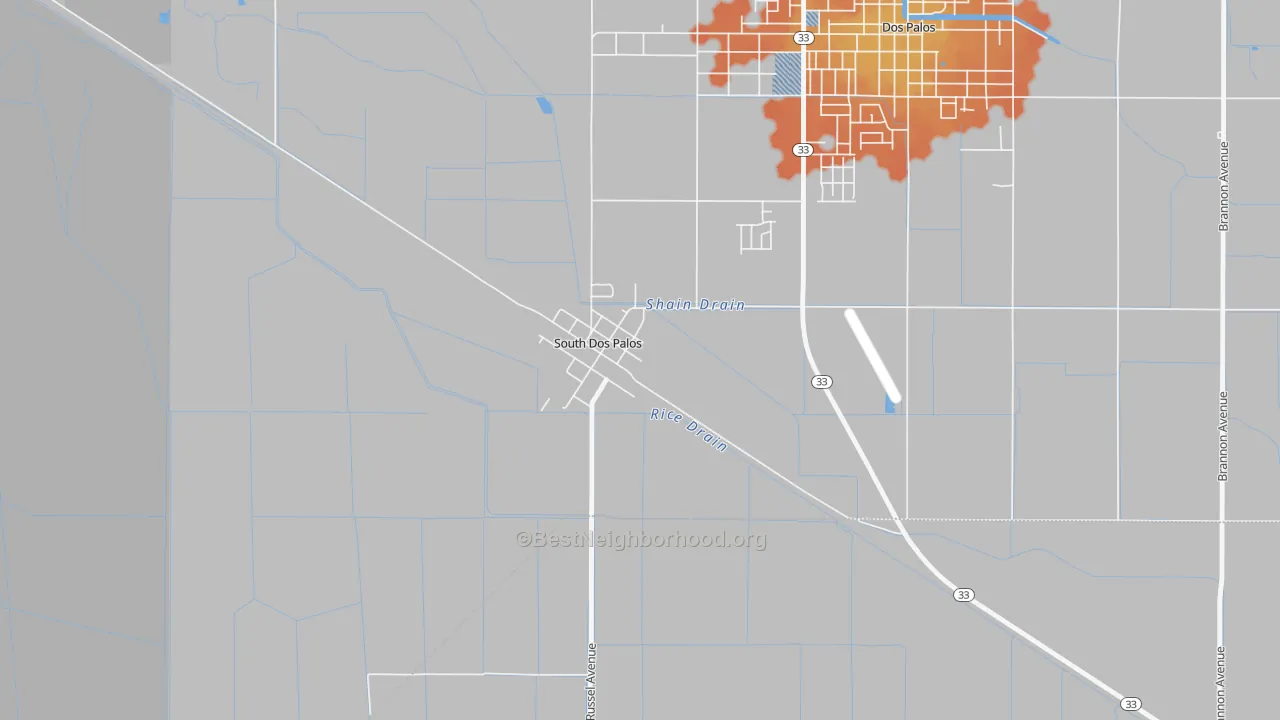 Bike Grade map of 93665, CA