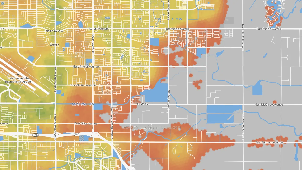Bike Grade map of 93737, CA